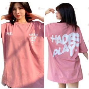 Oversized Pink Graphic T-Shirt – "Hades Play"